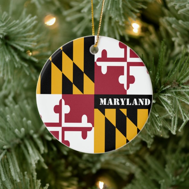 Ornement du drapeau du Maryland, Noël, Maryland (Arbre)