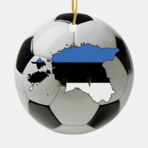 Ornement du football du football de l'Estonie