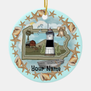Ornement du phare de coquillage de Pennsylvanie