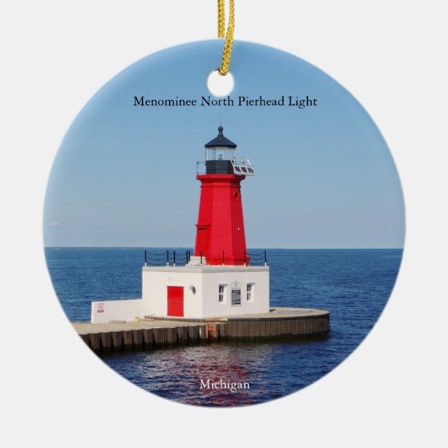 Ornement du phare de Menominee North Pierhead (Devant)