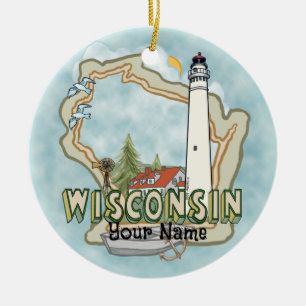 Ornement du phare du Wisconsin