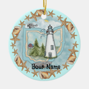 Ornement du phare Ohio Shells