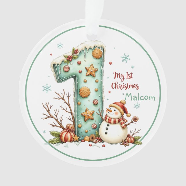Ornement du premier Noël de bébé  (devant)