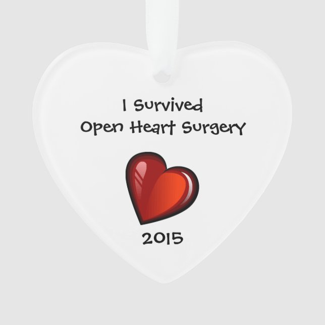 Ornement du survivant 2015 de chirurgie cardiaque (devant)