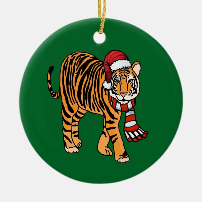 Ornement du tigre de Noël (Devant)
