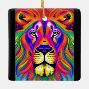 ornement du visage de lion