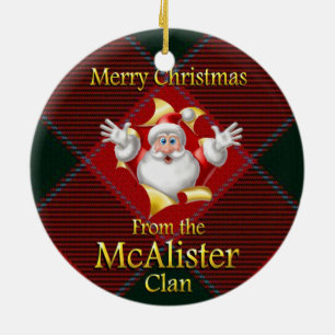 Ornement écossais de Noël de McAlister de clan