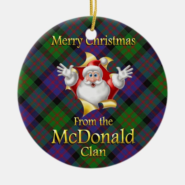 Ornement écossais de Noël de McDonald de clan (Devant)