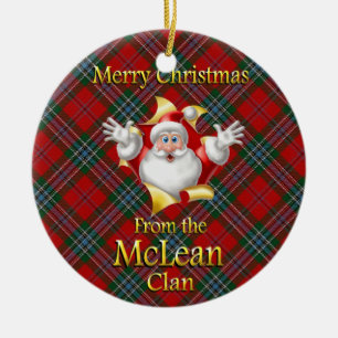 Ornement écossais de Noël de McLean de clan