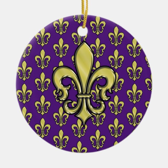 Ornement élégant à motif Fleur de Lis (Devant)