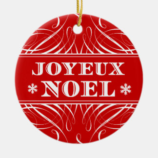 Ornement élégant rouge de Noël de Joyeux Noel