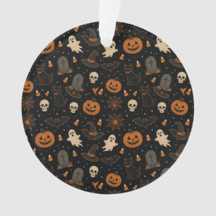 Ornement en acrylique à motif rétro Halloween