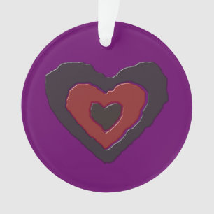 Ornement en acrylique de cœur de l'amour gothique