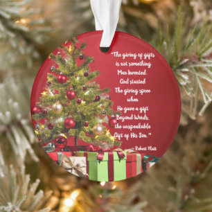 Ornement en acrylique Donner des cadeaux commencé