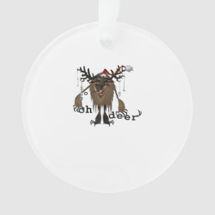 Ornement en acrylique Hol Cartoon Oh Deer Funny Re