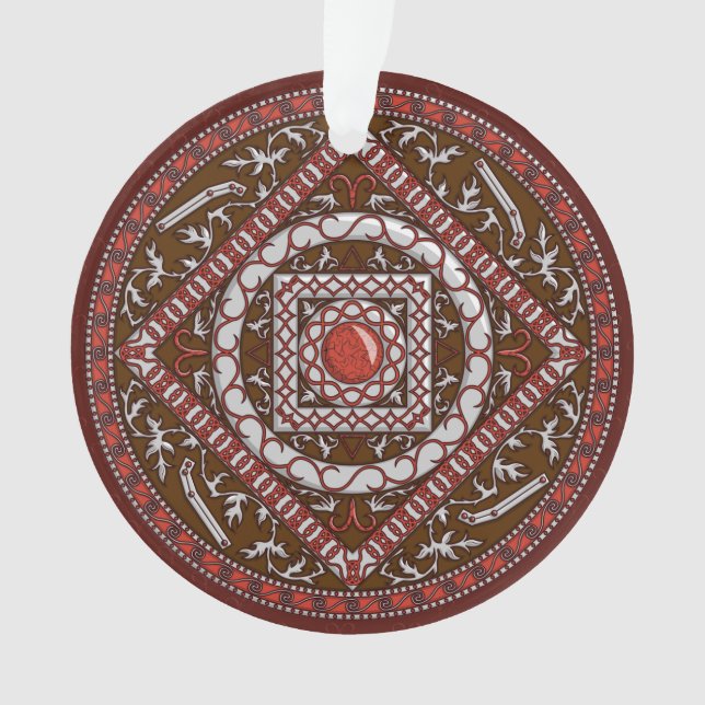 Ornement en acrylique Mandala du Bélier (devant)