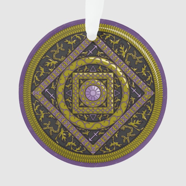 Ornement en acrylique Mandala du Sagittaire (devant)