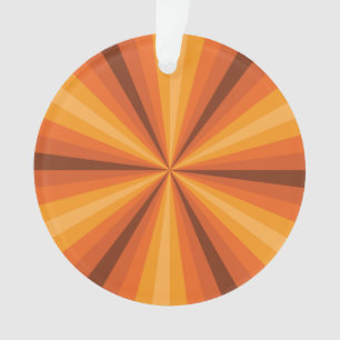 Ornement en acrylique orange illusion d'optique