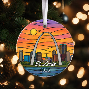 Ornement en acrylique personnalisé de St. Louis, M