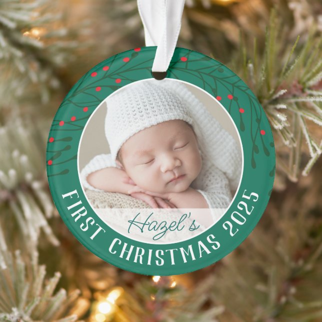 Ornement en acrylique pour le premier Noël de bébé (Arbre)