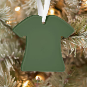 Ornement en acrylique représentant un T-Shirt vert