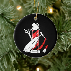 Ornement en barbier Pole de Noël Ornement de Noël