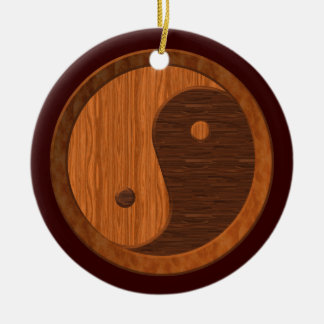 Ornement en bois Yin Yang