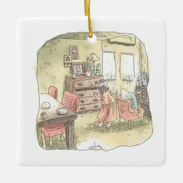 ORNEMENT EN CÉRAMIQUE さ な く く じ (Devant)