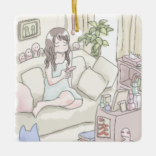 ORNEMENT EN CÉRAMIQUE さ に に い 部 お 屋 の ソ           じ    フ