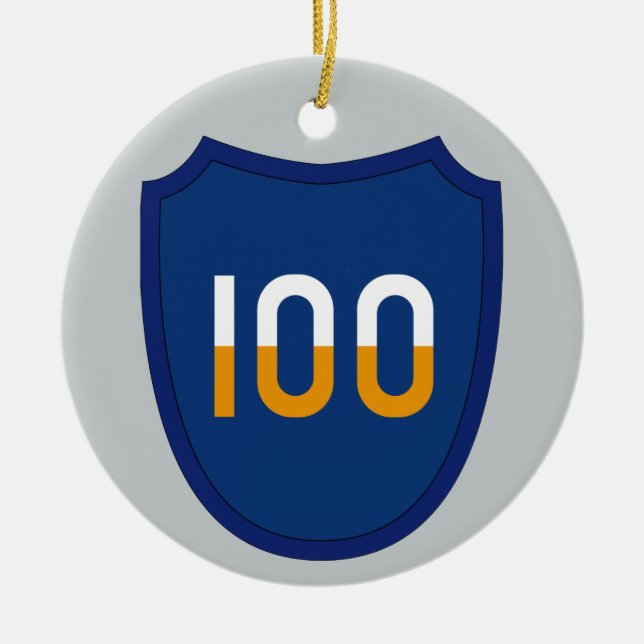 Ornement En Céramique 100e Division de l'instruction (Devant)