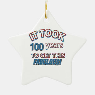 Ornement En Céramique 100th conceptions d'anniversaire d'année