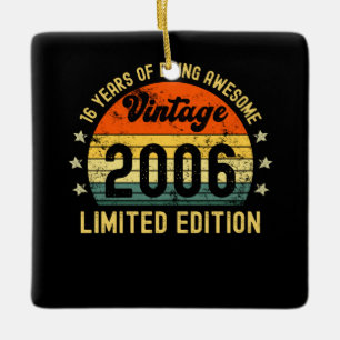 Ornement En Céramique 16e anniversaire cadeaux vintage 2006 édition limi