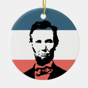 Ornement En Céramique 16ème président d'Abraham Lincoln
