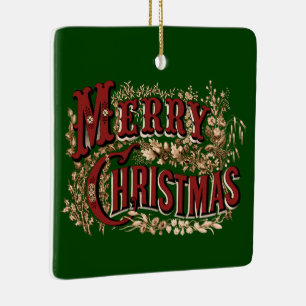 Ornement En Céramique 1876 Joyeux Noël Double face