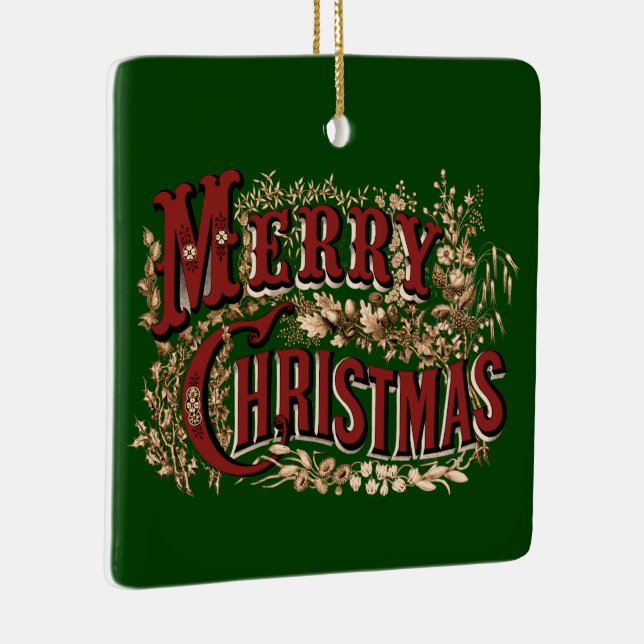 Ornement En Céramique 1876 Joyeux Noël Double face (Droite)