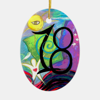 Ornement En Céramique 18e anniversaire