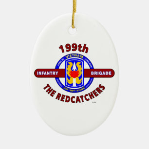 Ornement En Céramique 199TH BRIGADE d'INFANTERIE "Le REDCATCHERS "