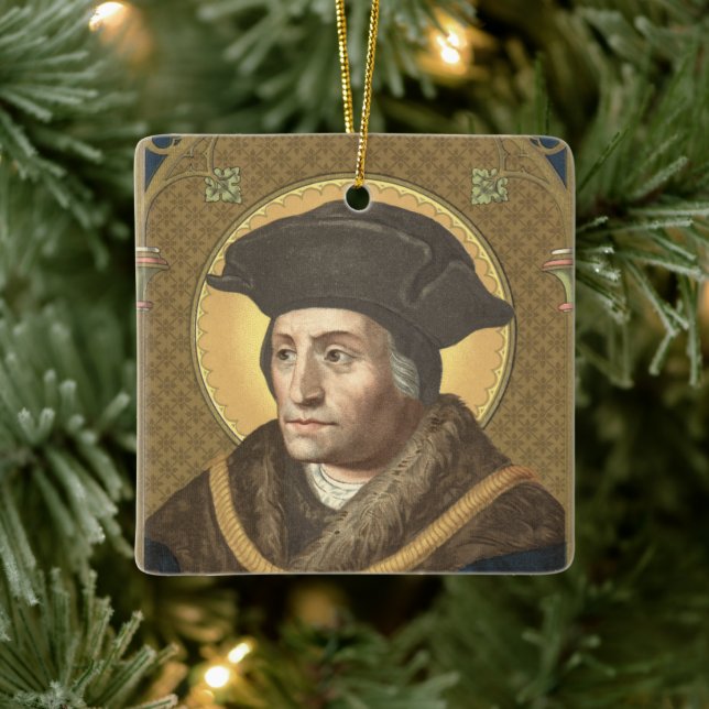 Ornement En Céramique 2pour1 Saints : SS. Thomas More et John Fisher (Arbre)