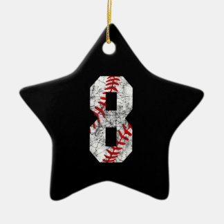 Ornement En Céramique 8e anniversaire Baseball Grand nombre Huit 8 ans