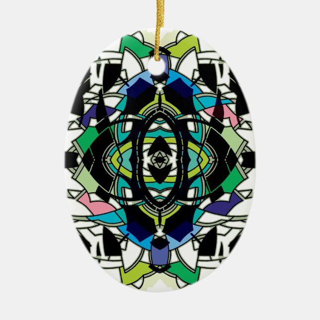 Ornement En Céramique à damiers (Devant)