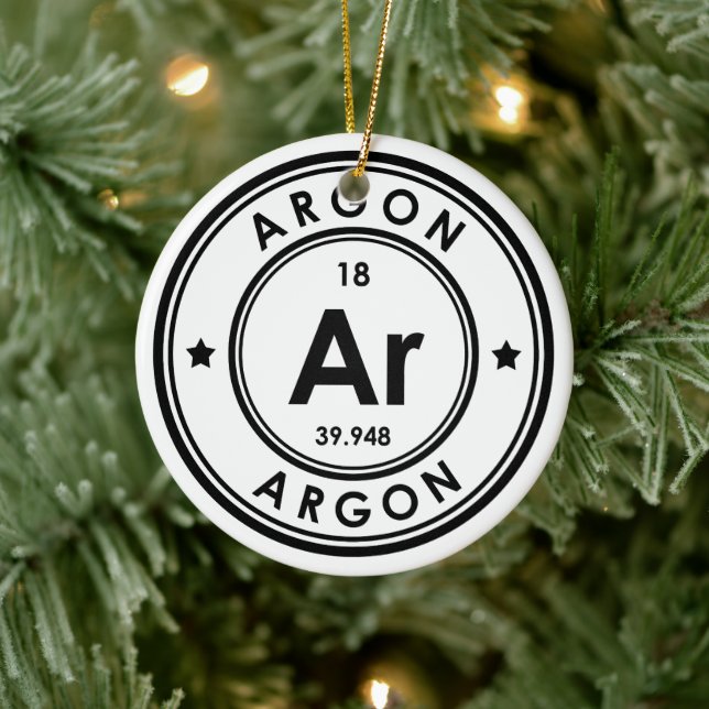 Ornement en céramique à élément Argon (Arbre)
