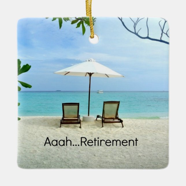 Ornement En Céramique Aaah...Retraite (Devant)