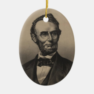 Ornement En Céramique Abraham Lincoln