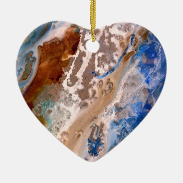 Ornement En Céramique Abstrait plage de sable motif motif en mousse d'ea (Devant)