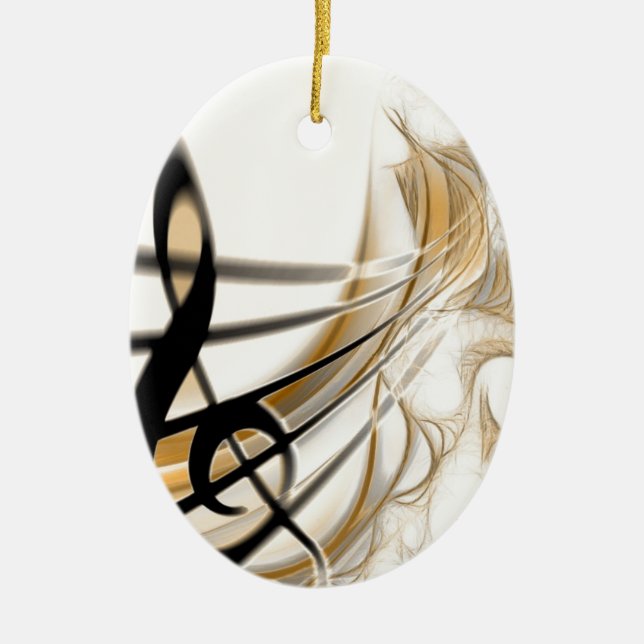 Ornement En Céramique Accessoire de design de feuille de musique classiq (Devant)