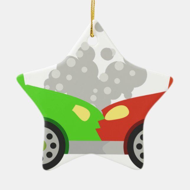 Ornement En Céramique Accident de voiture (Devant)