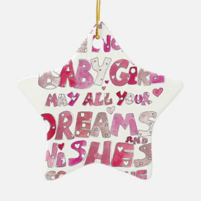 Ornement En Céramique Accueil au bébé du monde (Devant)