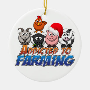 Ornement En Céramique Addicité à l'agriculture Noël