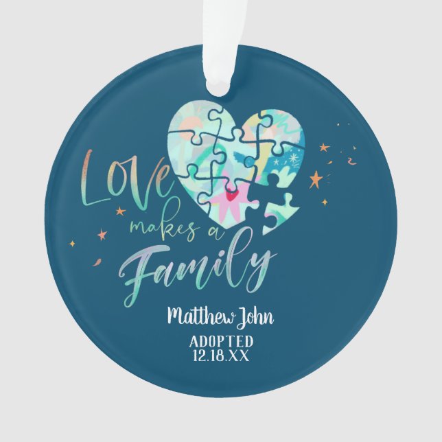 Ornement en céramique adopté / Faire-part de naiss (devant)