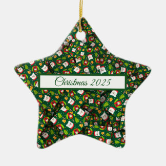 Ornement En Céramique Adorables Noël [3D] Ours Sweaters Et Arbres